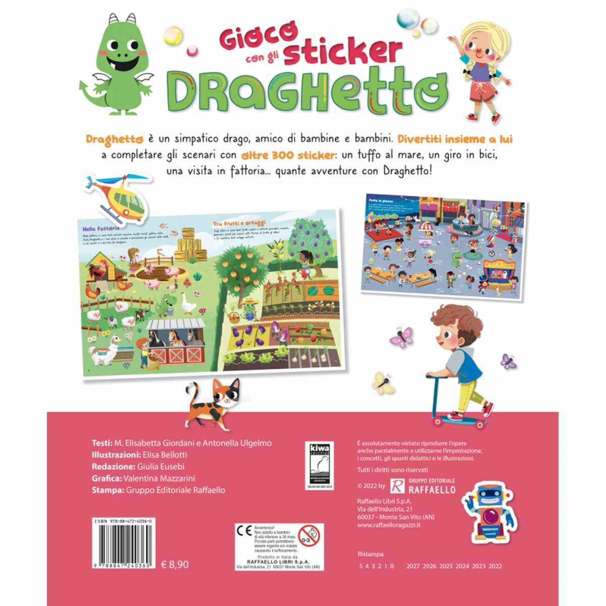 Gioco con gli sticker draghetto