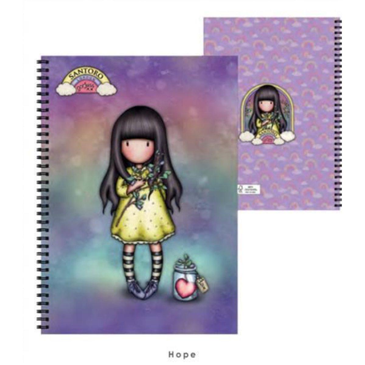 Santoro - maxi quaderno spiralato gorjuss love is in the air - 60 ff - 80 gr