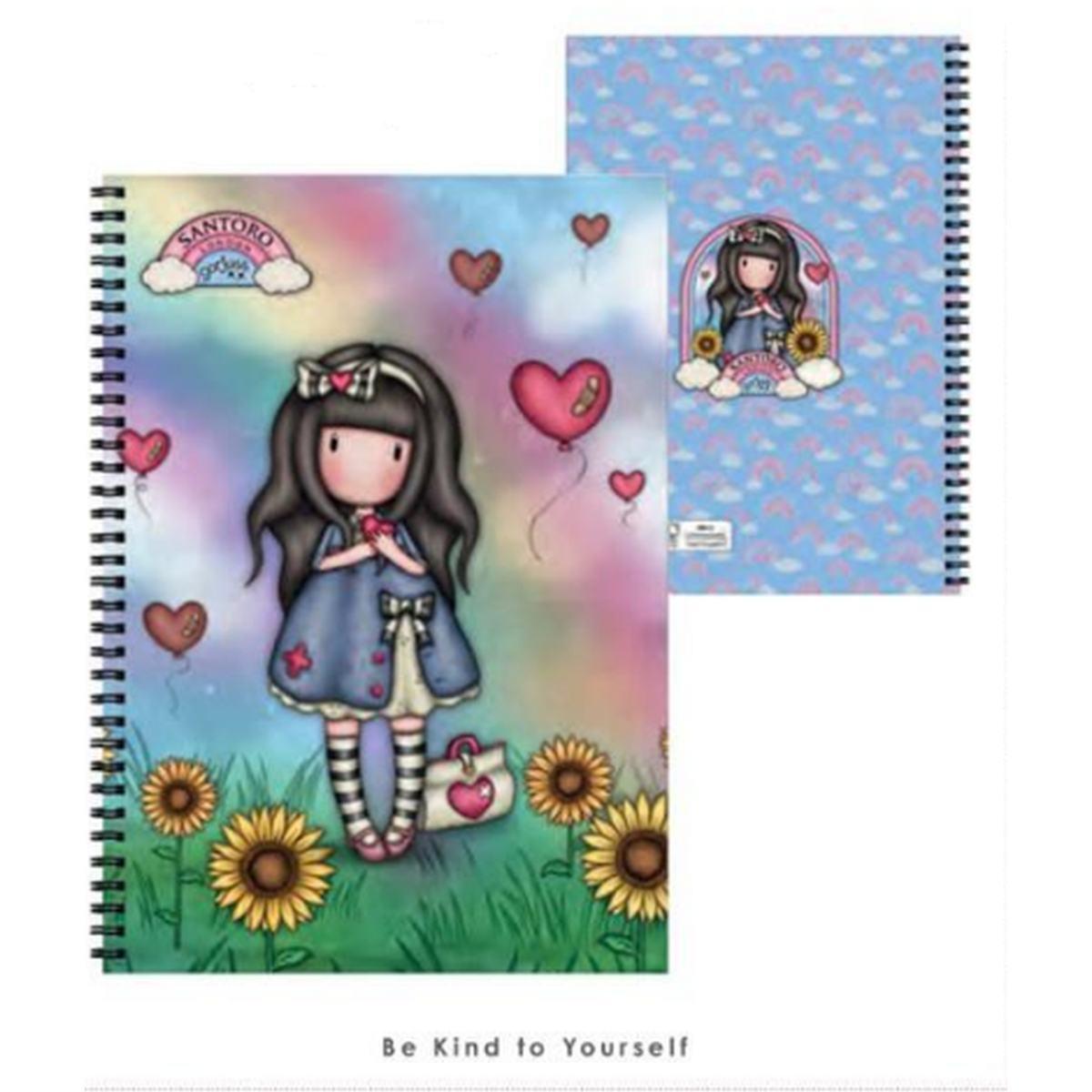 Santoro - maxi quaderno spiralato gorjuss love is in the air - 60 ff - 80 gr