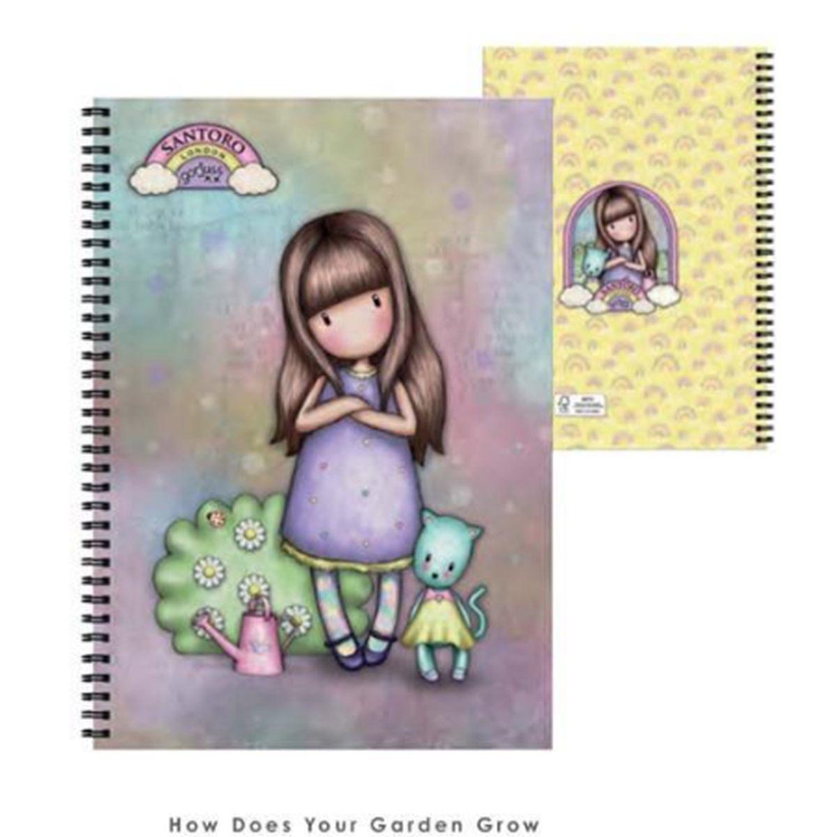 Santoro - maxi quaderno spiralato gorjuss the world to me - 60 ff - 80 gr