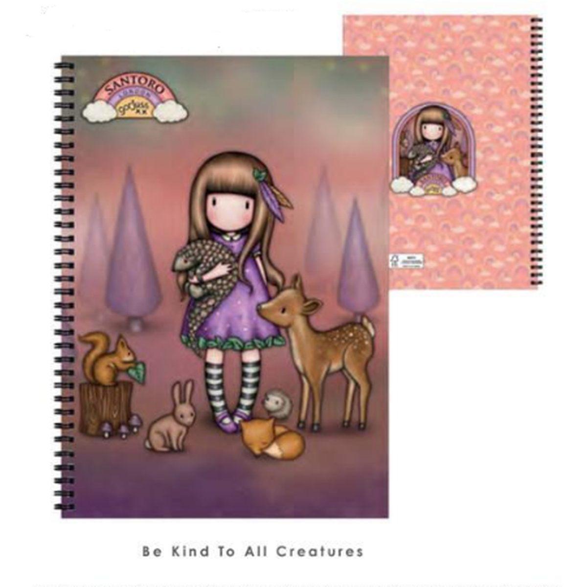 Santoro - maxi quaderno spiralato gorjuss the world to me - 60 ff - 80 gr