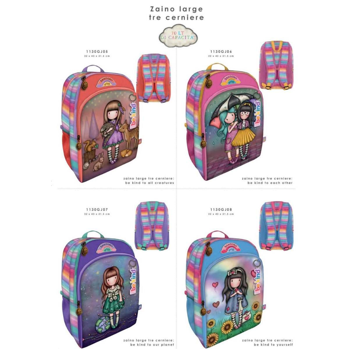 Santoro zaino large tre cerniere gorjuss