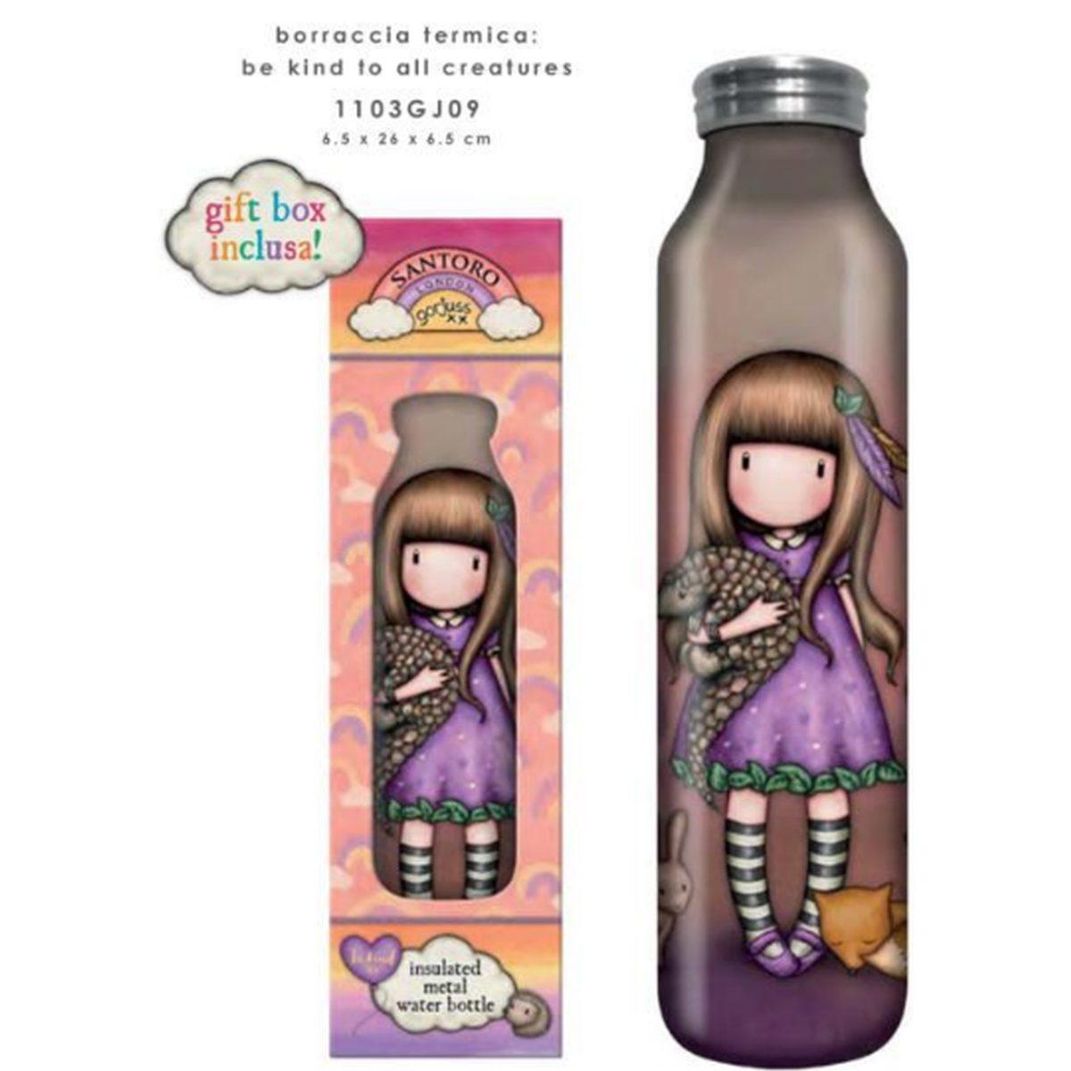 Santoro borraccia in metallo isolante termica 600 ml - gorjuss