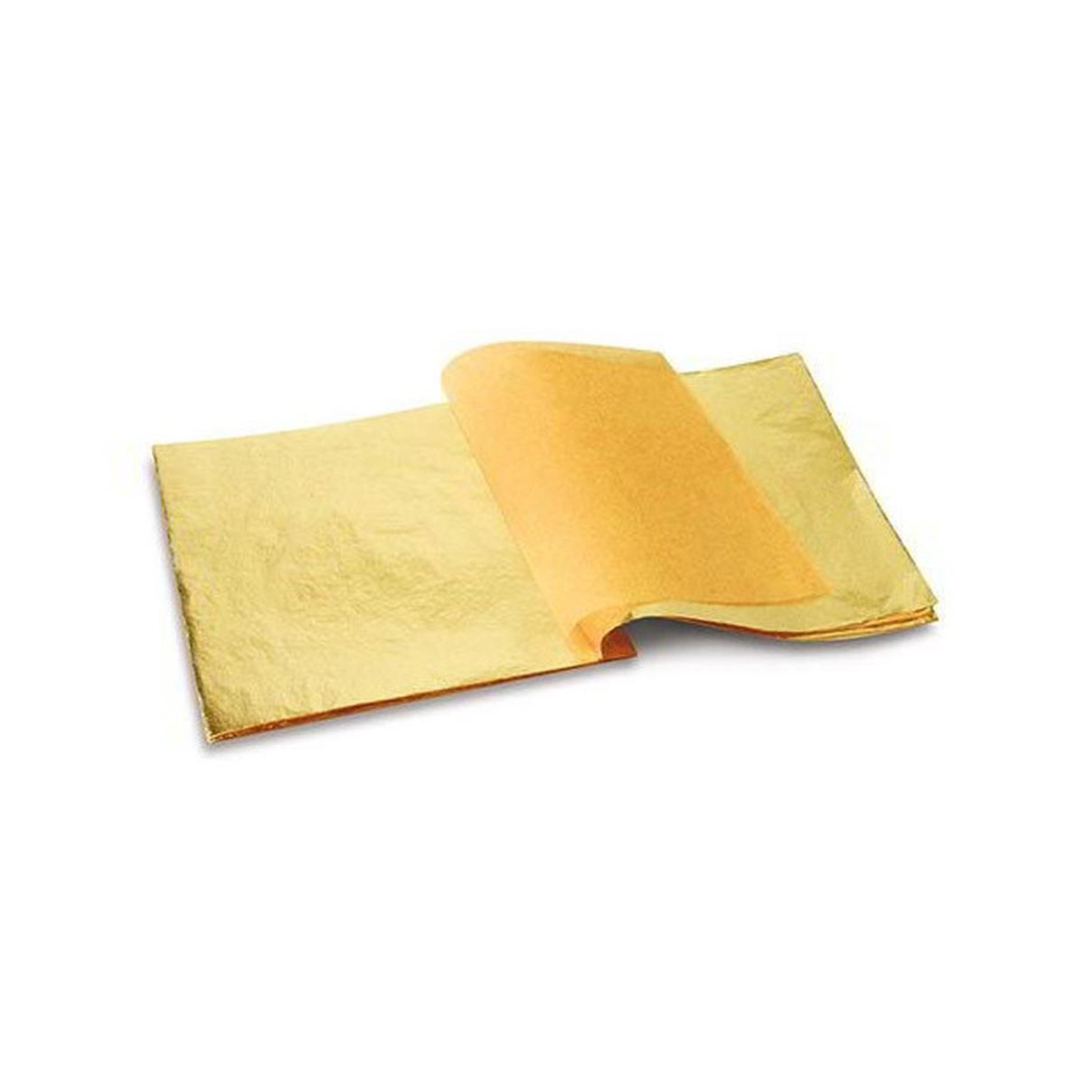 Dom - fogli oro puro - album 25 fogli cm. 8 x 8 - oro 23/3/4 kts