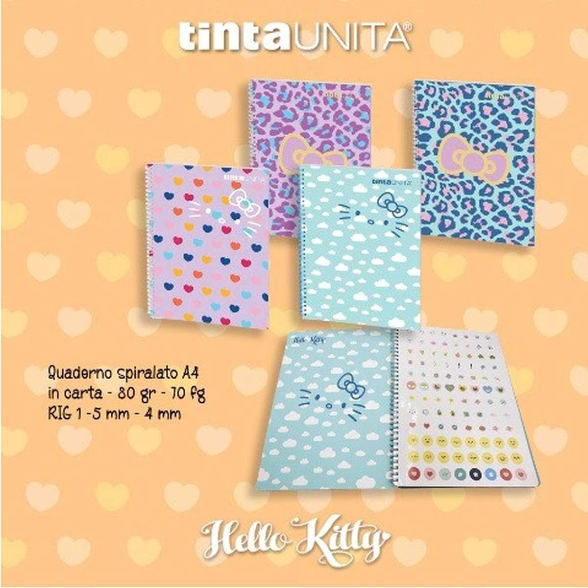 Maxi quaderno a4 spiralato hello kitty - 80 gr - 70 fg