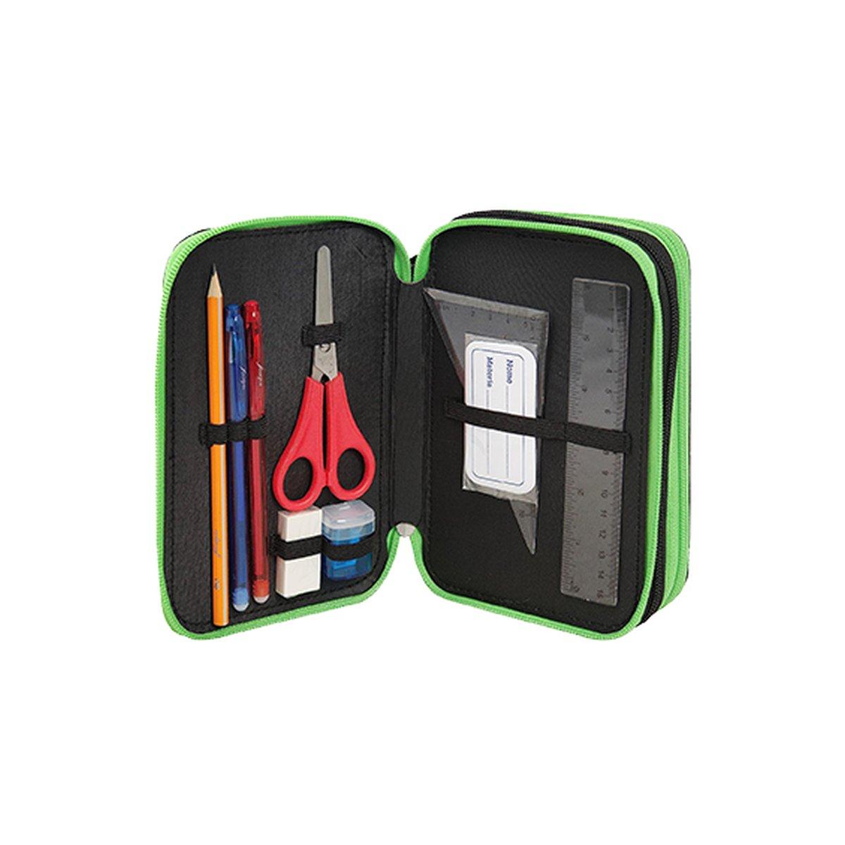 Astuccio 3 zip new green minecraft