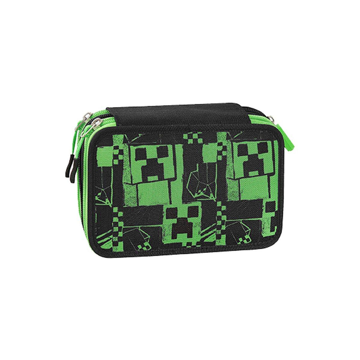 Astuccio 3 zip new green minecraft