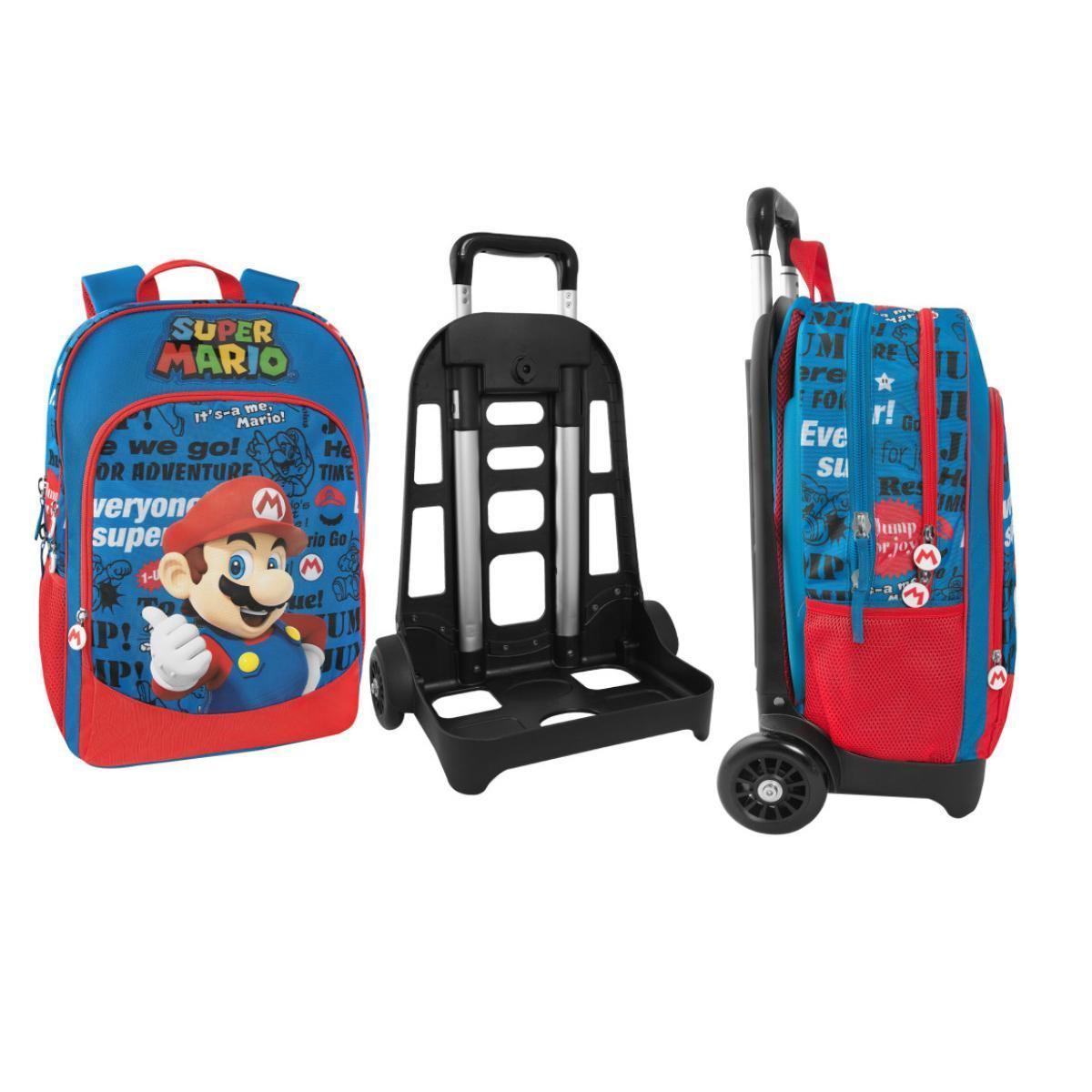 Zaino organizzato trolley staccabile new super mario