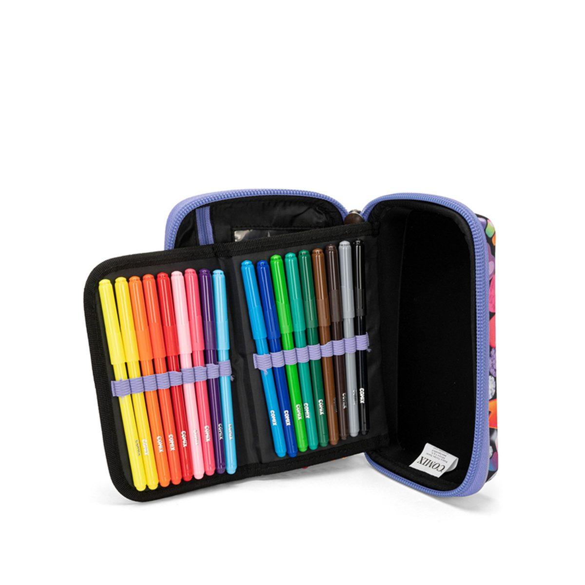 Astuccio maxi zip con corredo comix bright