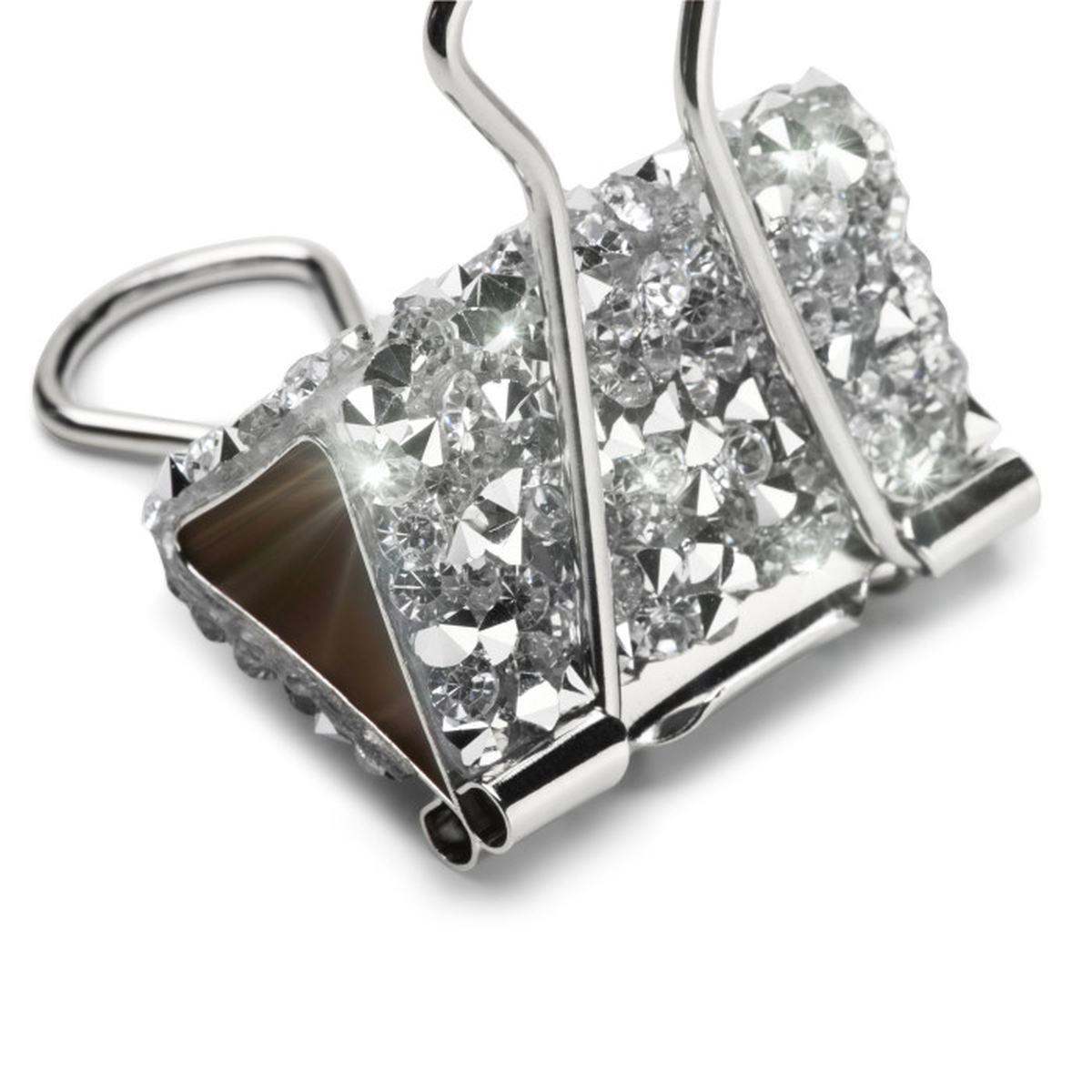 Pigna - molla fermacarte double clips con strass chiara ferragni set 4 pz