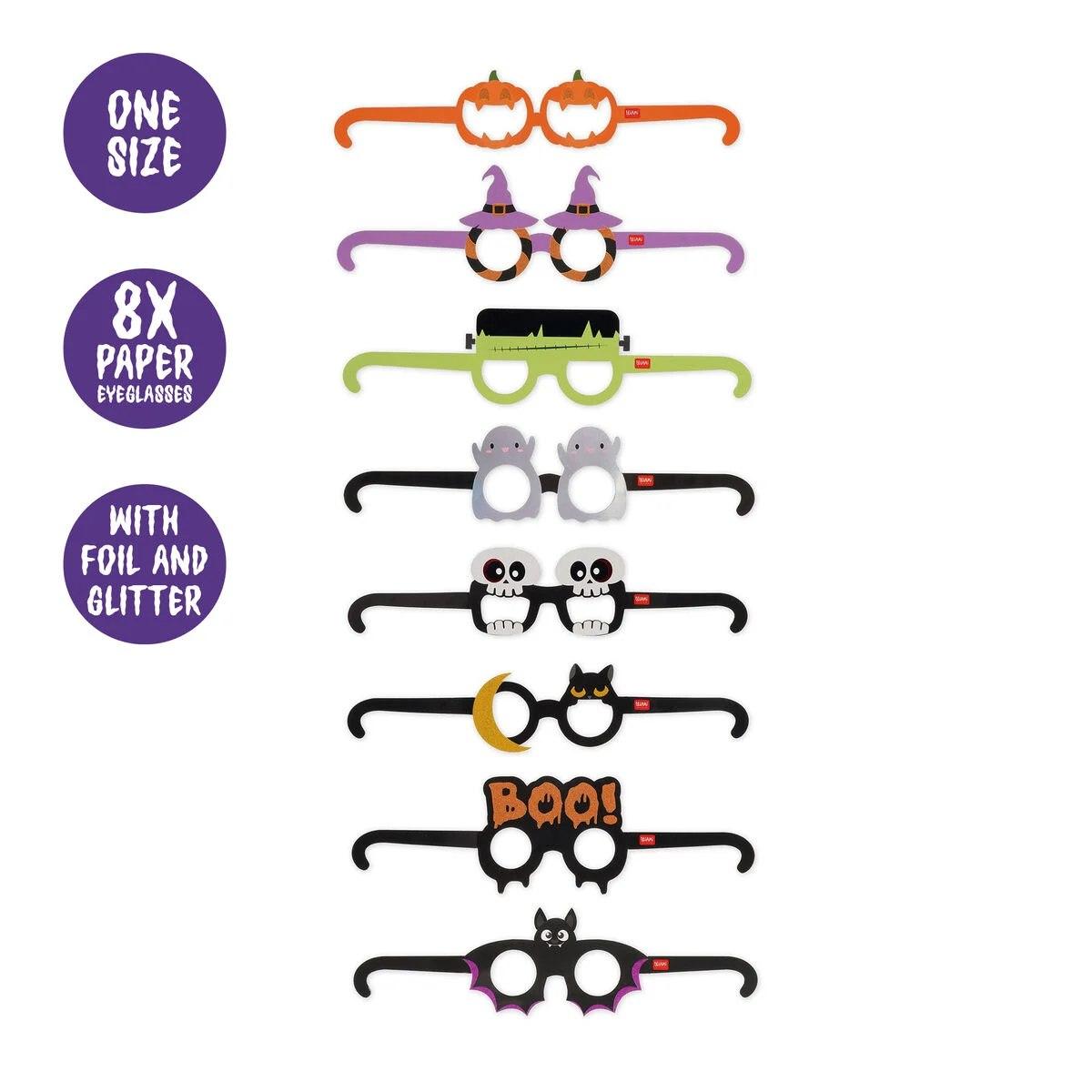 Legami - set of 8 pairs of paper eyeglasses