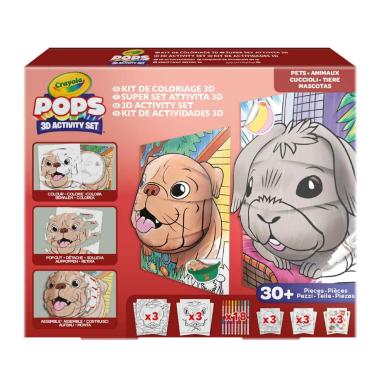 Crayola - super set pops pets da colorare e costruire