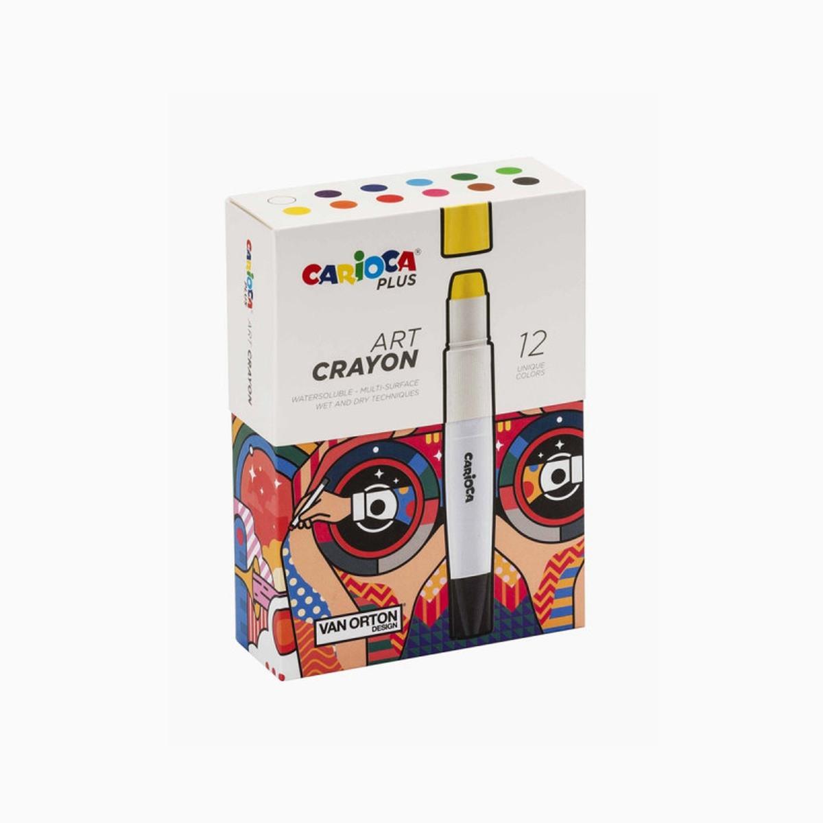 Solid poster paint - carioca plus pastello artistico scatola rigida 12 colori