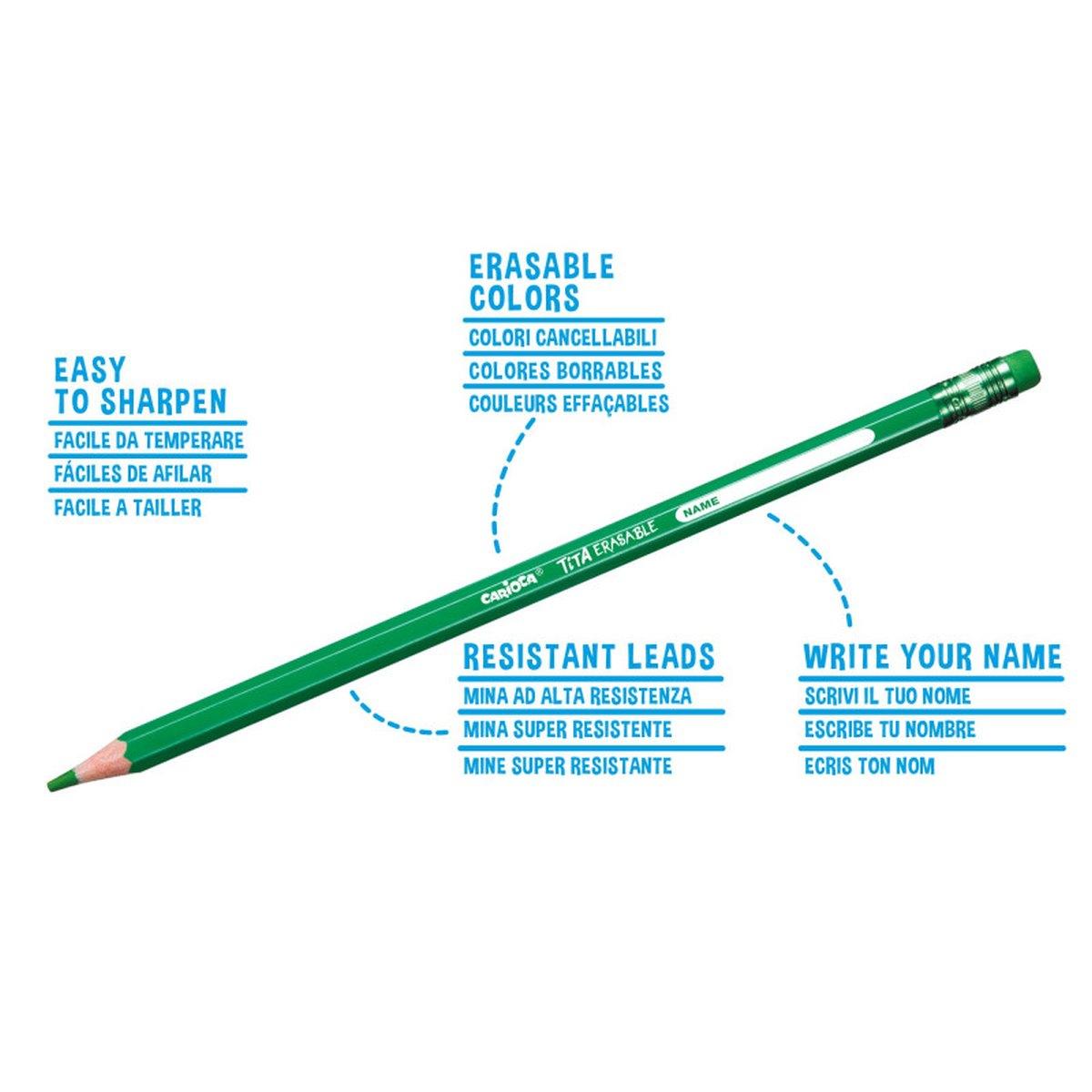 Carioca matite cancellabili esagonali tita - 12 pz