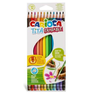 Carioca matite cancellabili esagonali tita - 12 pz