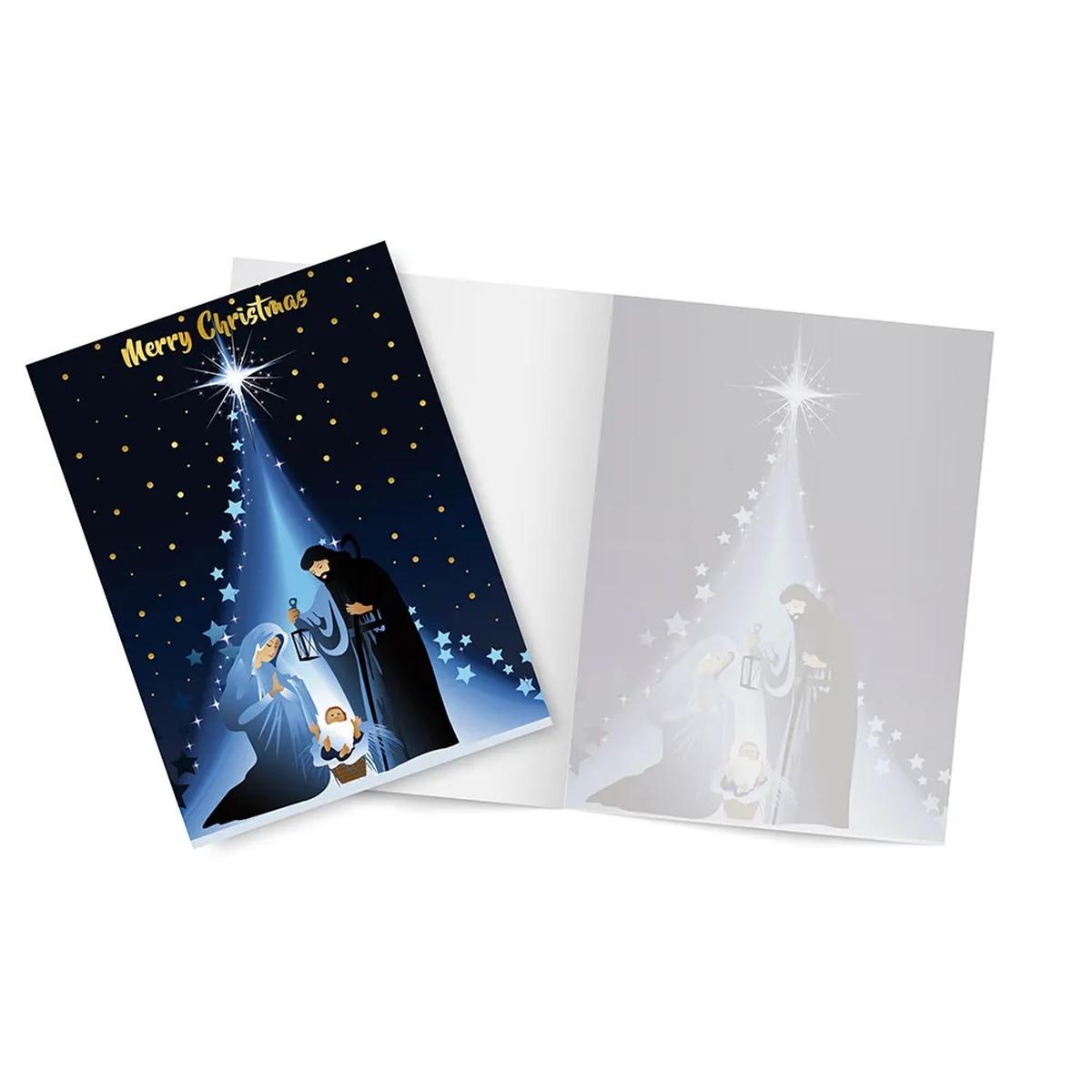 Biglietto natale con particolari dorati completo di busta