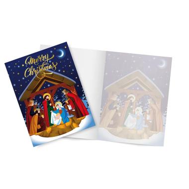 Biglietto natale con particolari dorati completo di busta