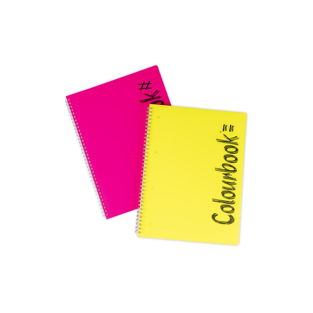 Colourbook maxi double con spirale - a4 - righe e quadretti - 80 fg - 70 gr