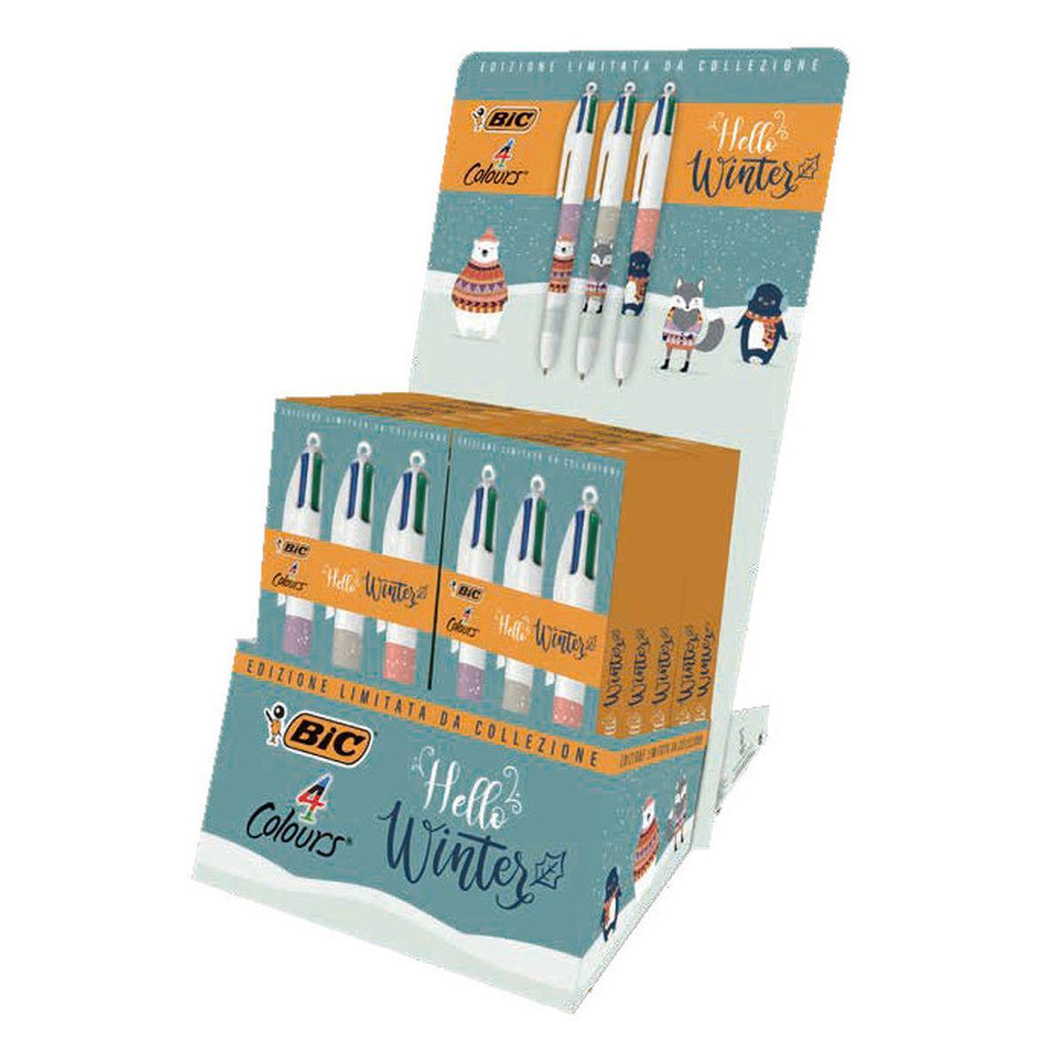 Bic - set 3 penne sfera 4 colours hello winter