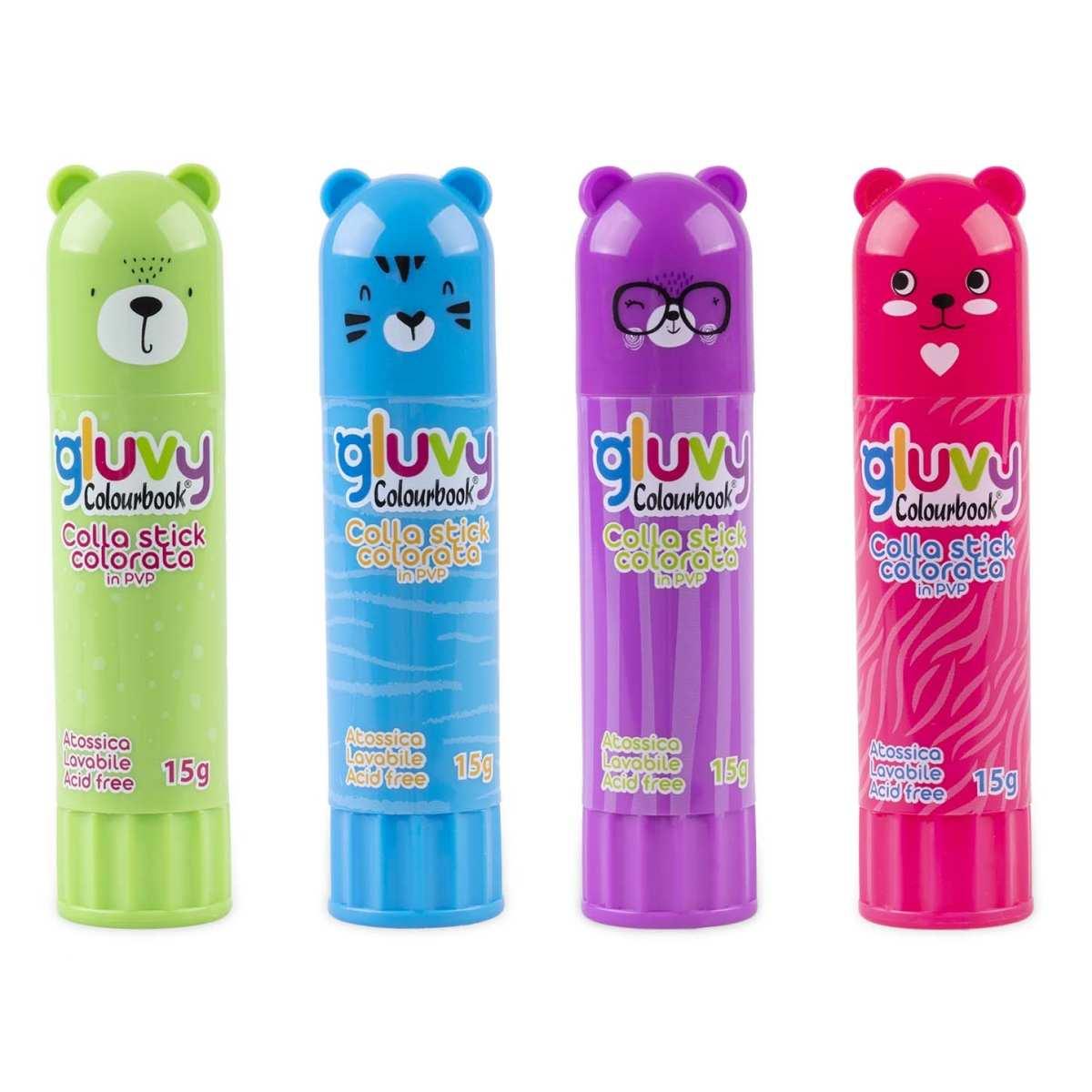 Colourbook - colla stick colorata 15 gr - gluvy