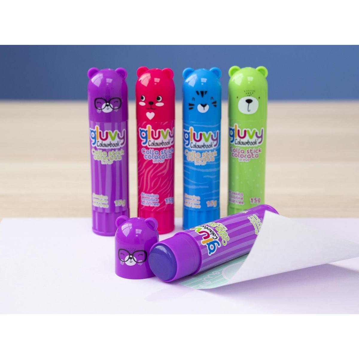 Colourbook - colla stick colorata 15 gr - gluvy
