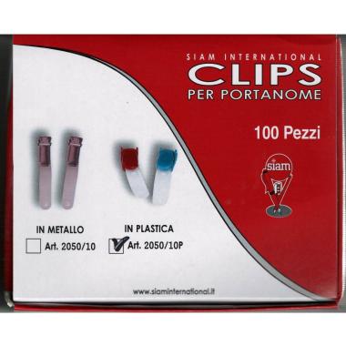 Siam - clip in plastica per portabadge/portanomi