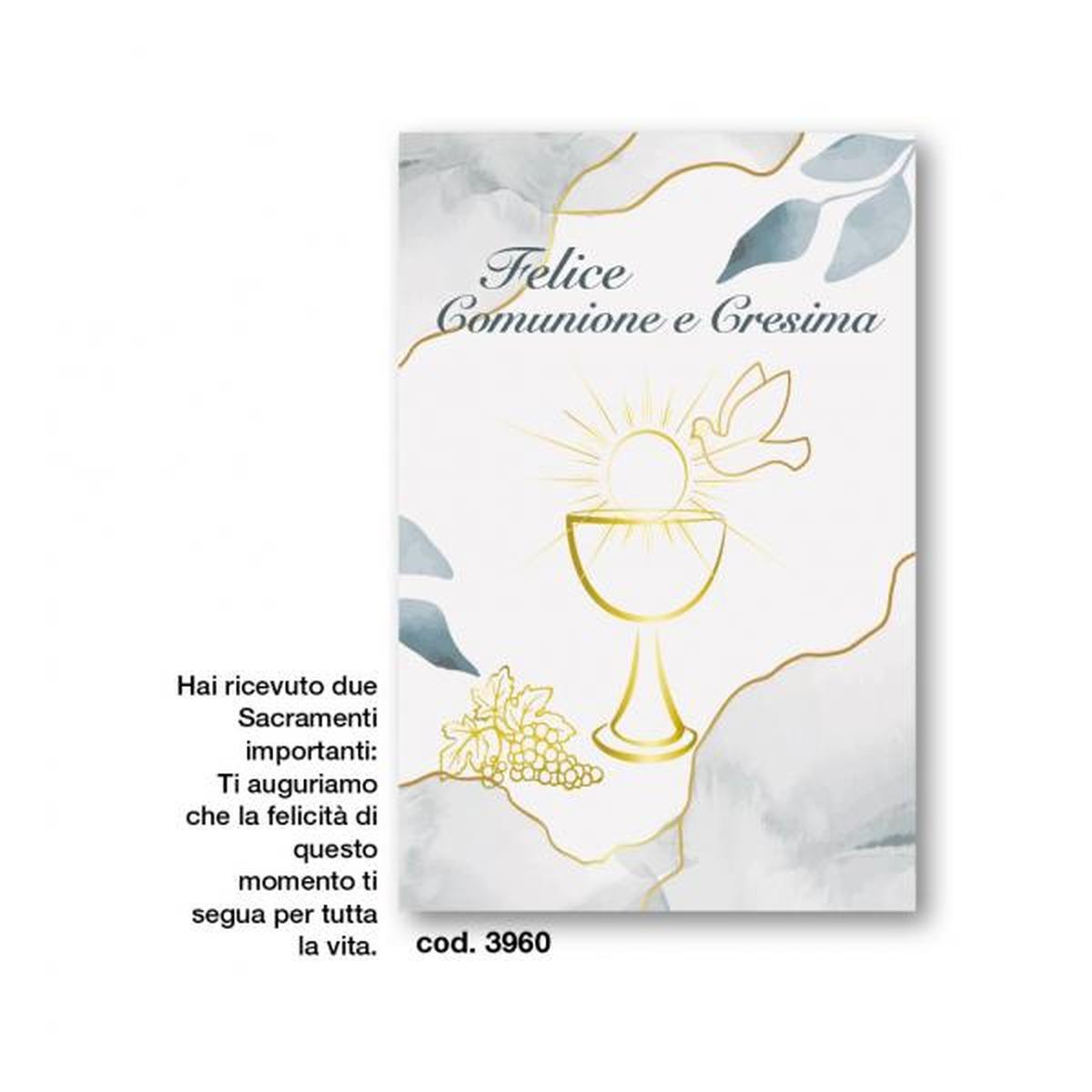 Biglietti auguri comunione e cresima