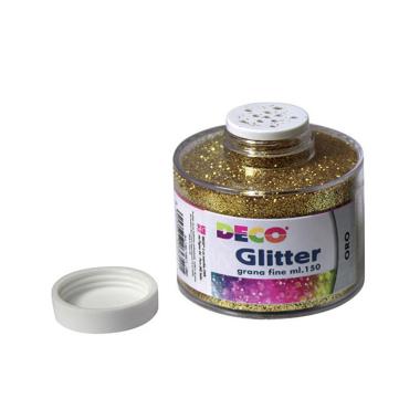 Deco - glitter grana fine in barattolo con tappo dosatore - 150 ml