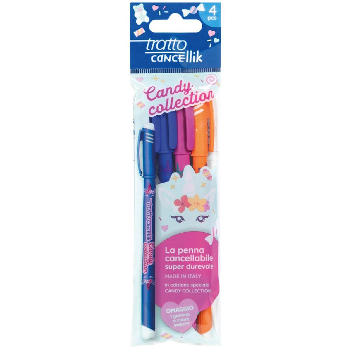 Tratto cancellik busta 4+1 maxi gomma a cuore