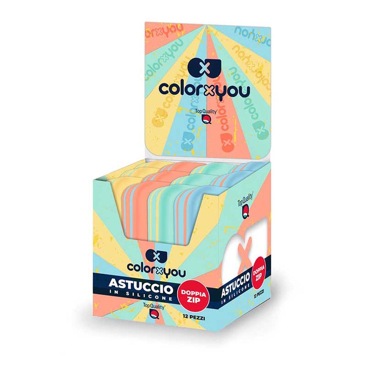 Colorxyou - astuccio in silicone 2 zip
