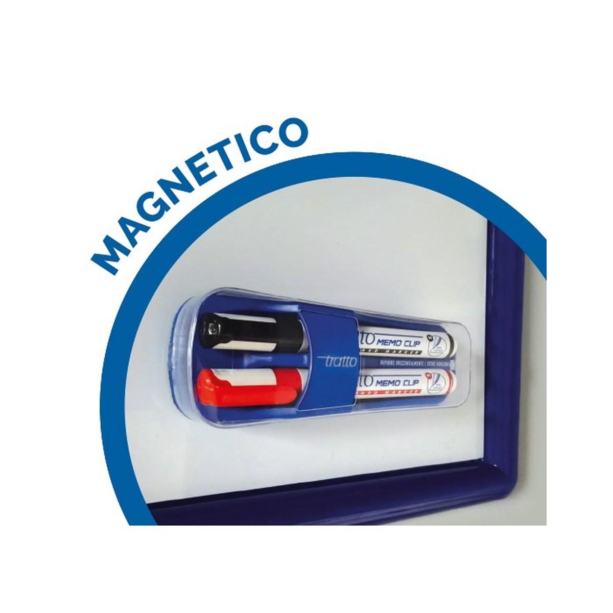 Set 2 tratto memo clip + cancellino magnetico