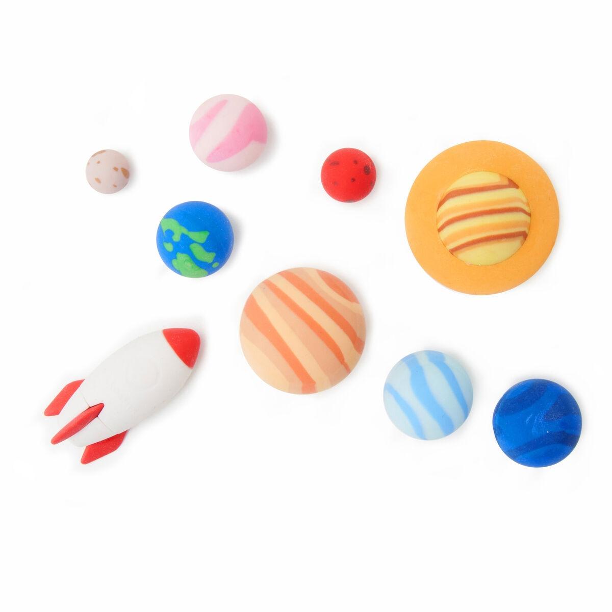 Legami solar system - set di 9 gomme
