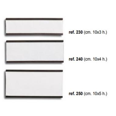 Arda profili magnetici portacartellino con cartoncino bianco e protezione trasparente in pvc