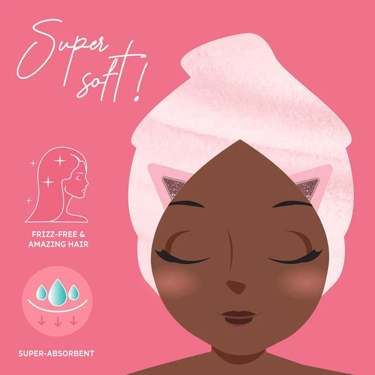 Legami asciugamano per capelli a turbante - love my hair