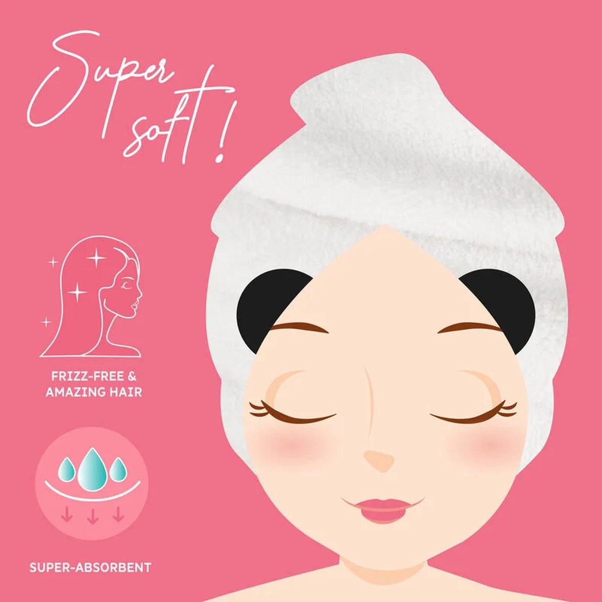 Legami asciugamano per capelli a turbante - love my hair