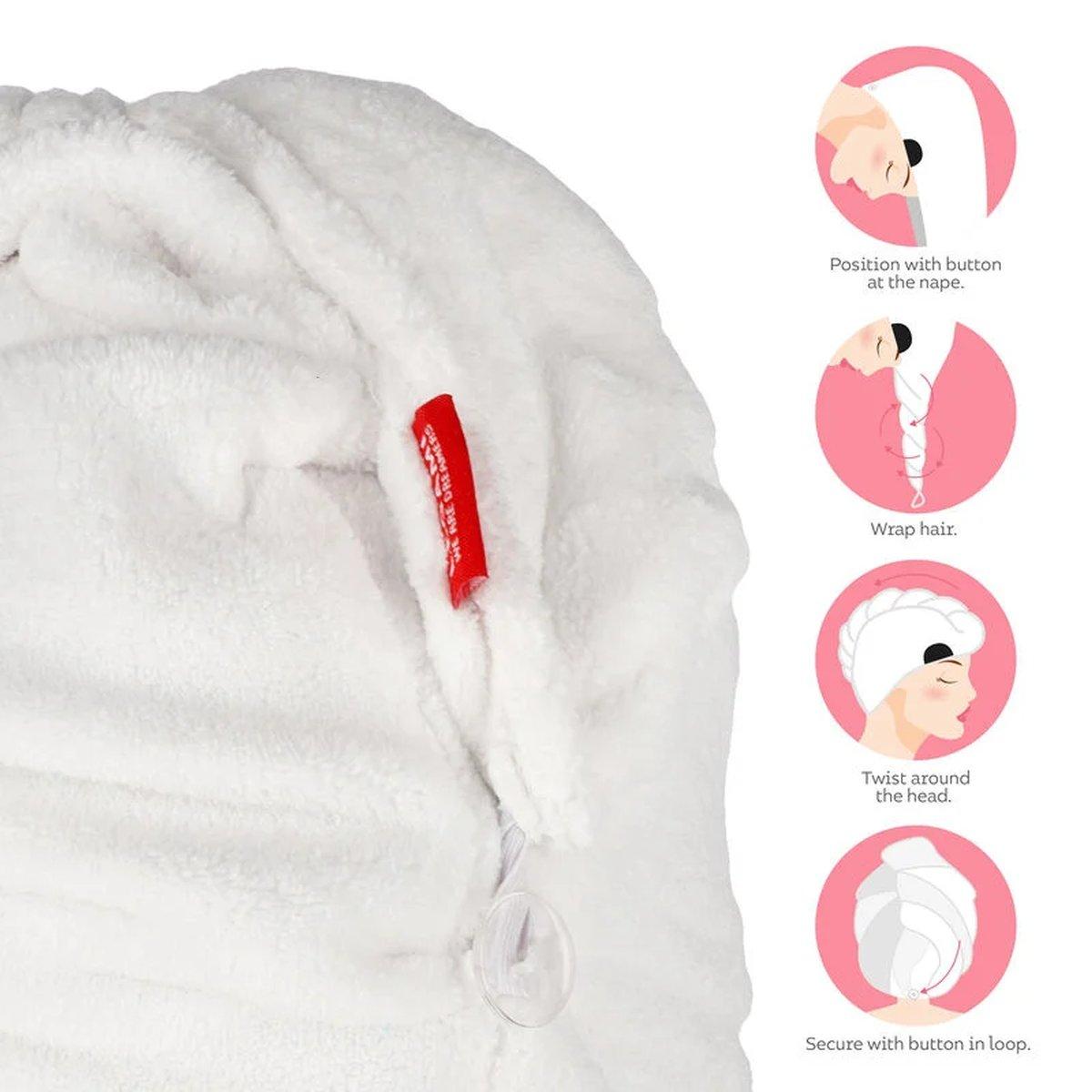 Legami asciugamano per capelli a turbante - love my hair