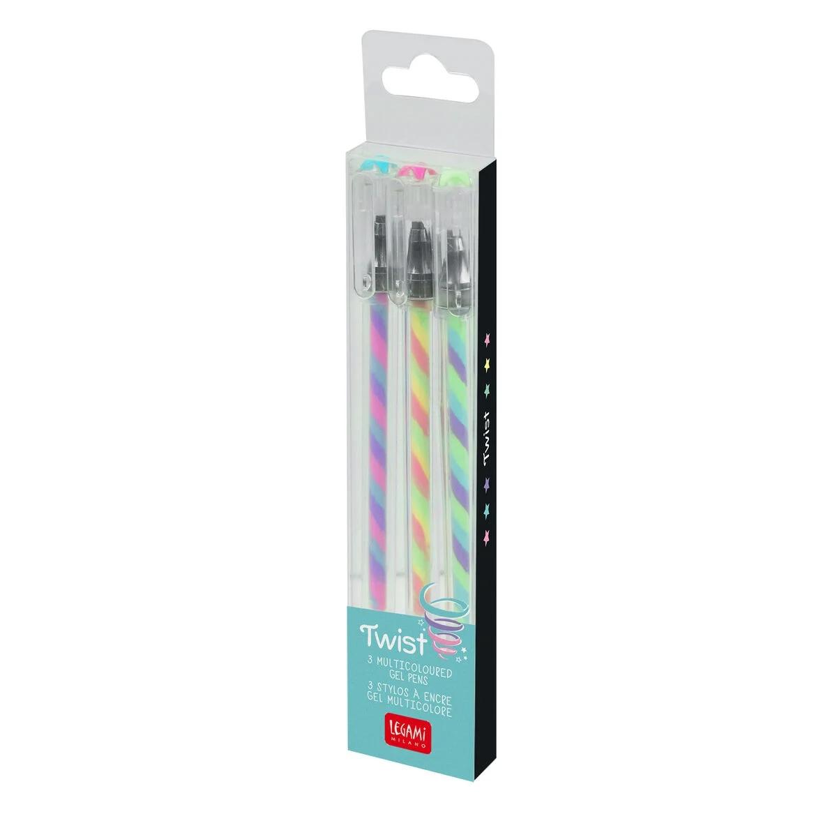 Legami set di 3 penne gel multicolore - twist