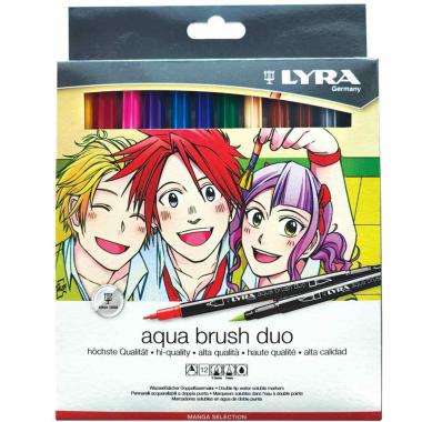Lyra graduate manga - set 12 pennarelli doppia punta aqua brush duo