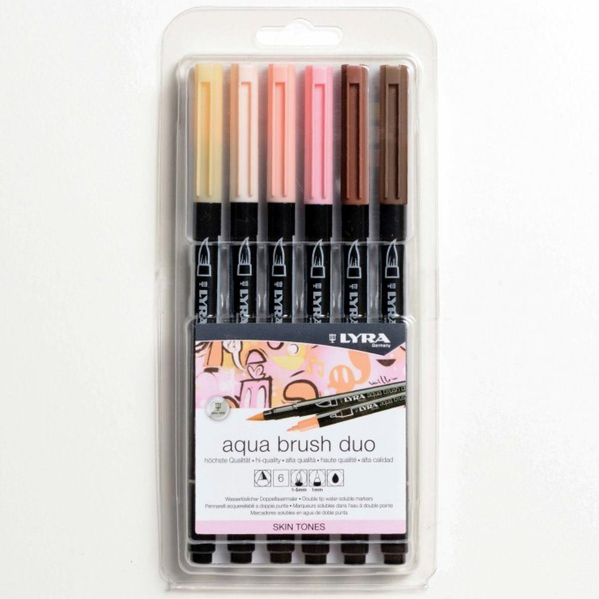 Lyra graduate manga - set 6 pennarelli doppia punta aqua brush duo