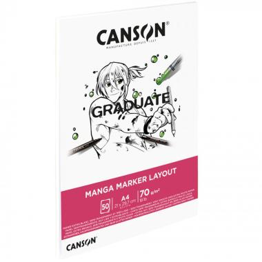 Canson graduate manga marker layout - blocco 50 fg carta disegno grana liscia 70 gr