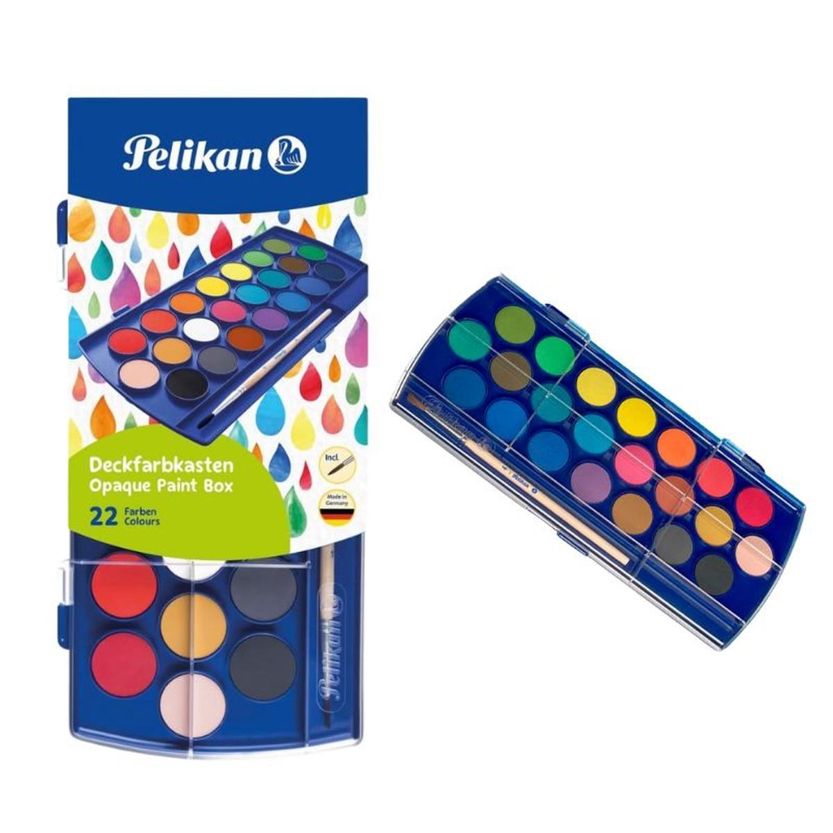 Pelikan acquarelli scolastici scatola da 22 colori