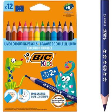 Bic kids pastelli jumbo evolution triangle - 12 pz