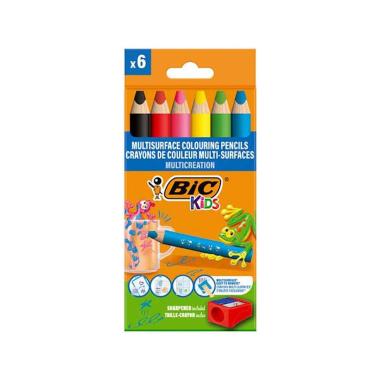 Bic kids matitone triangolare - punta 10 mm - 6 pz