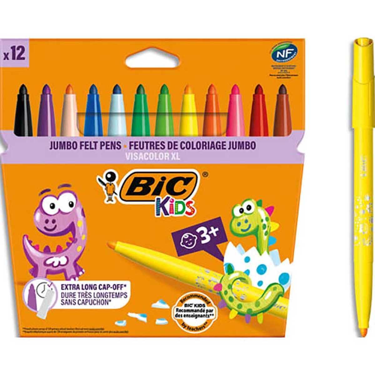 Bic kids pennarelli visacolor xl - punta 4,5 mm - 12 pz