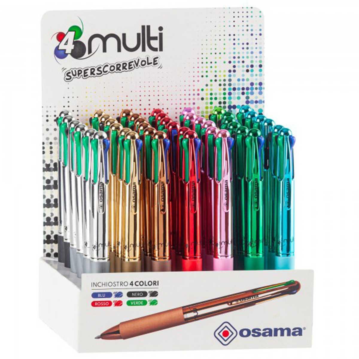 Osama chrome penna a sfera 4 colori