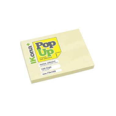 Ikona+ - notes adesivi classic - 100 x 75 mm - 100 fg - giallo pastello