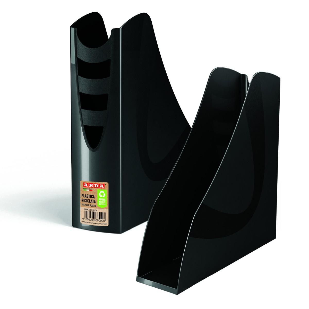 Arda - portariviste black  re-generation plastic