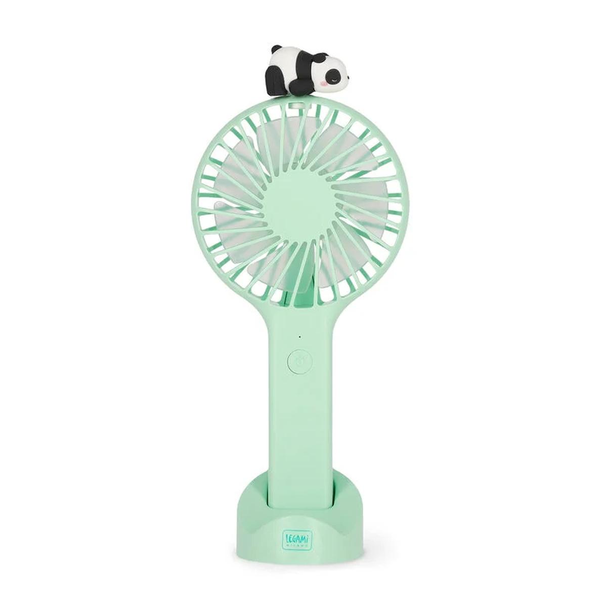Legami mini fan - rechargeable portable fan with - panda