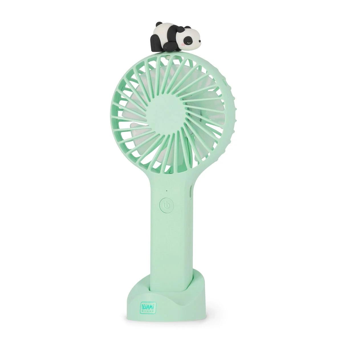 Legami mini fan - rechargeable portable fan with - panda