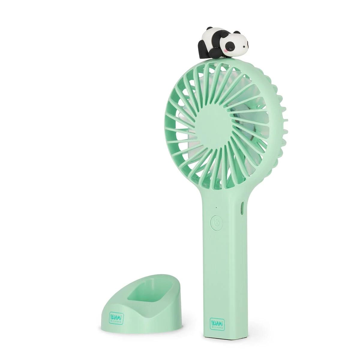 Legami mini fan - rechargeable portable fan with - panda